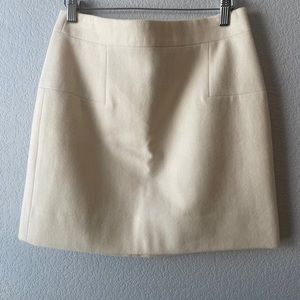 JCrew Wool Blend Off White Skirt Women Size 2